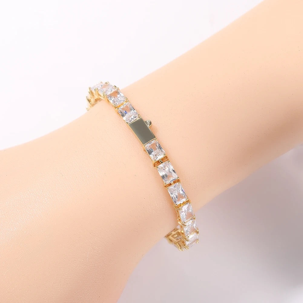 SQUARE CUT TENNIS BRACELET