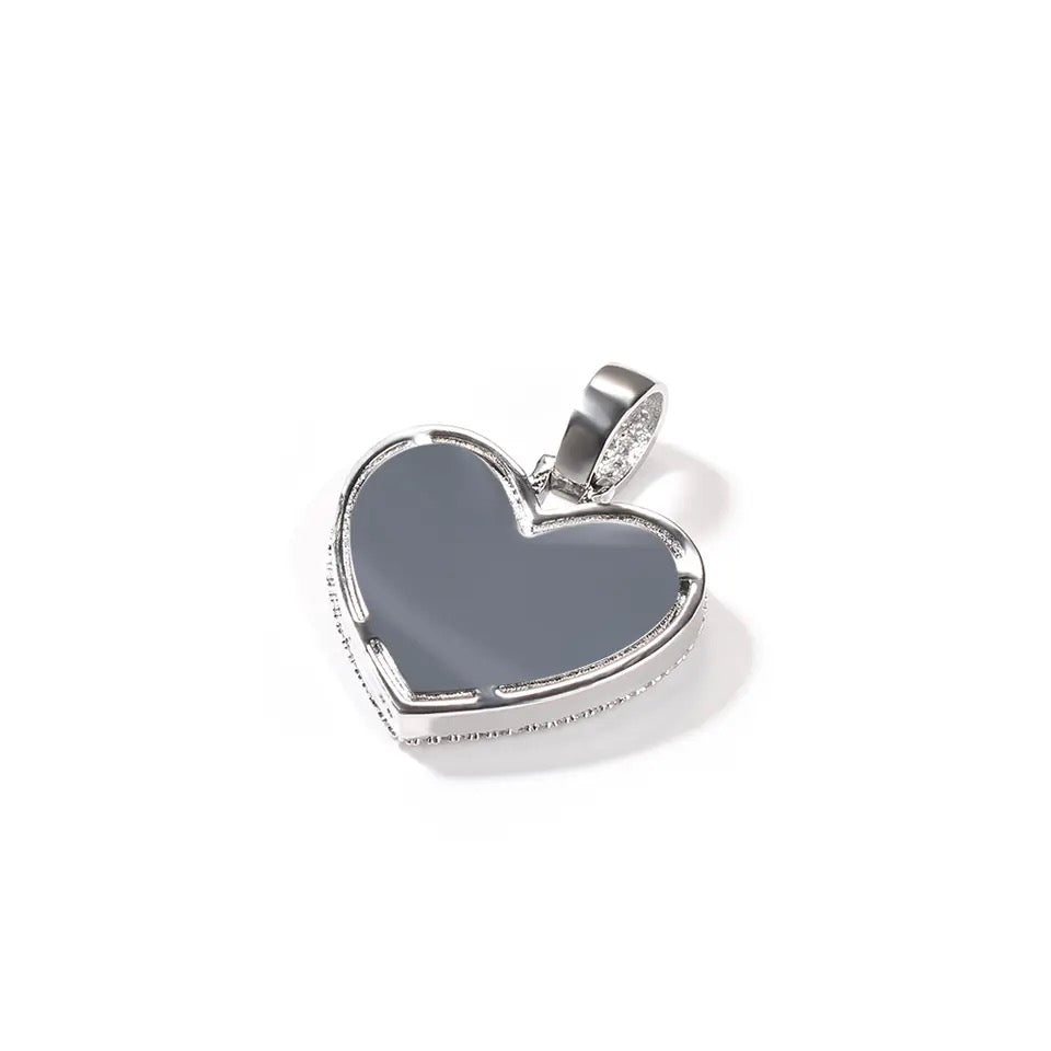 ICY HEART BAGUETTE PENDANT NECKLACE