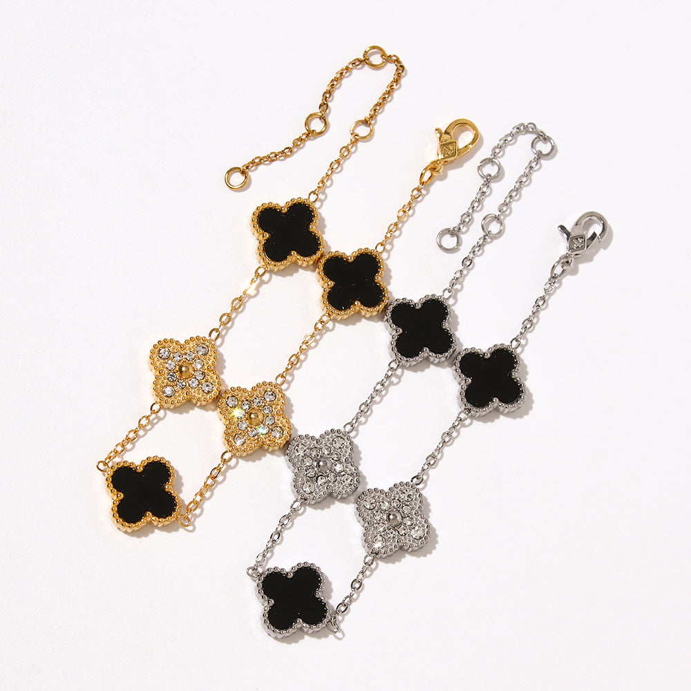 18K CLOVER DIAMOND FILLED BRACELET