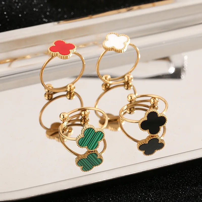 ADJUSTABLE CLOVER RING