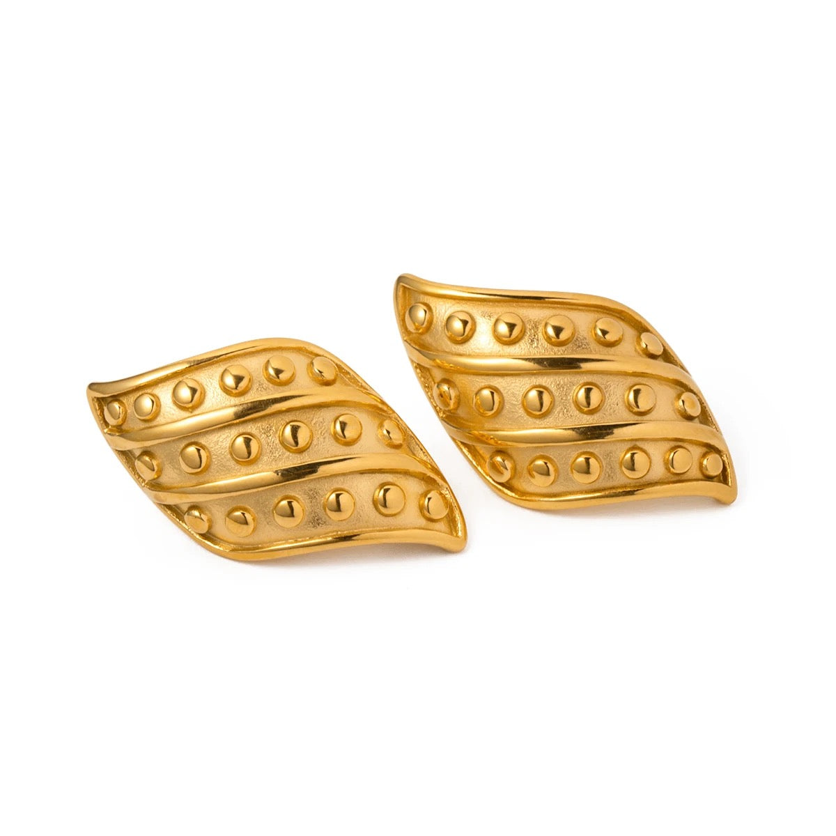 18KGP RIVET WING STUD EARRINGS