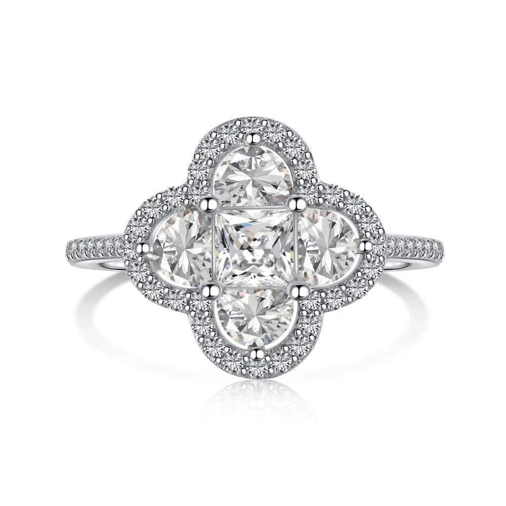 STERLING SILVER CLOVER RINGS