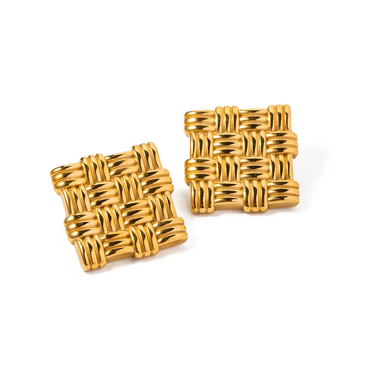 STATEMENT WOVEN TEXTURE VINTAGE EARRINGS