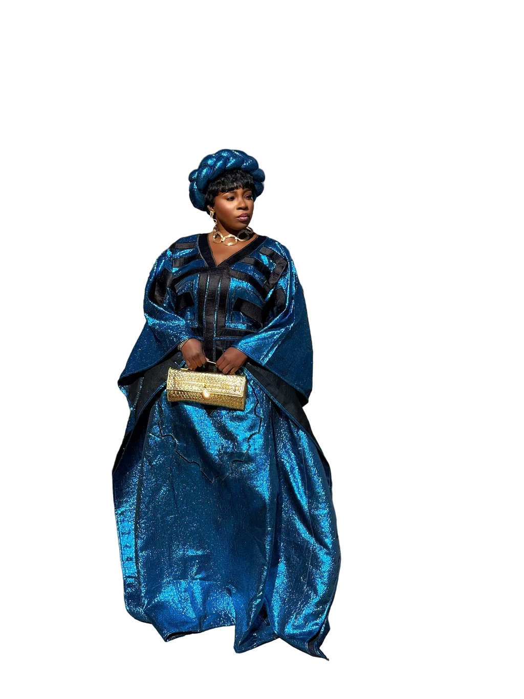 Sophie Luxury embroidered Brocade Bubu dress