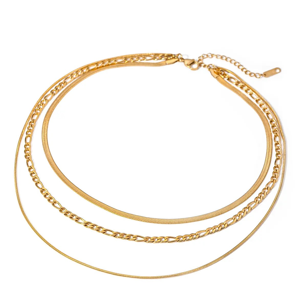 AMBER THREE LAYER NECKLACE
