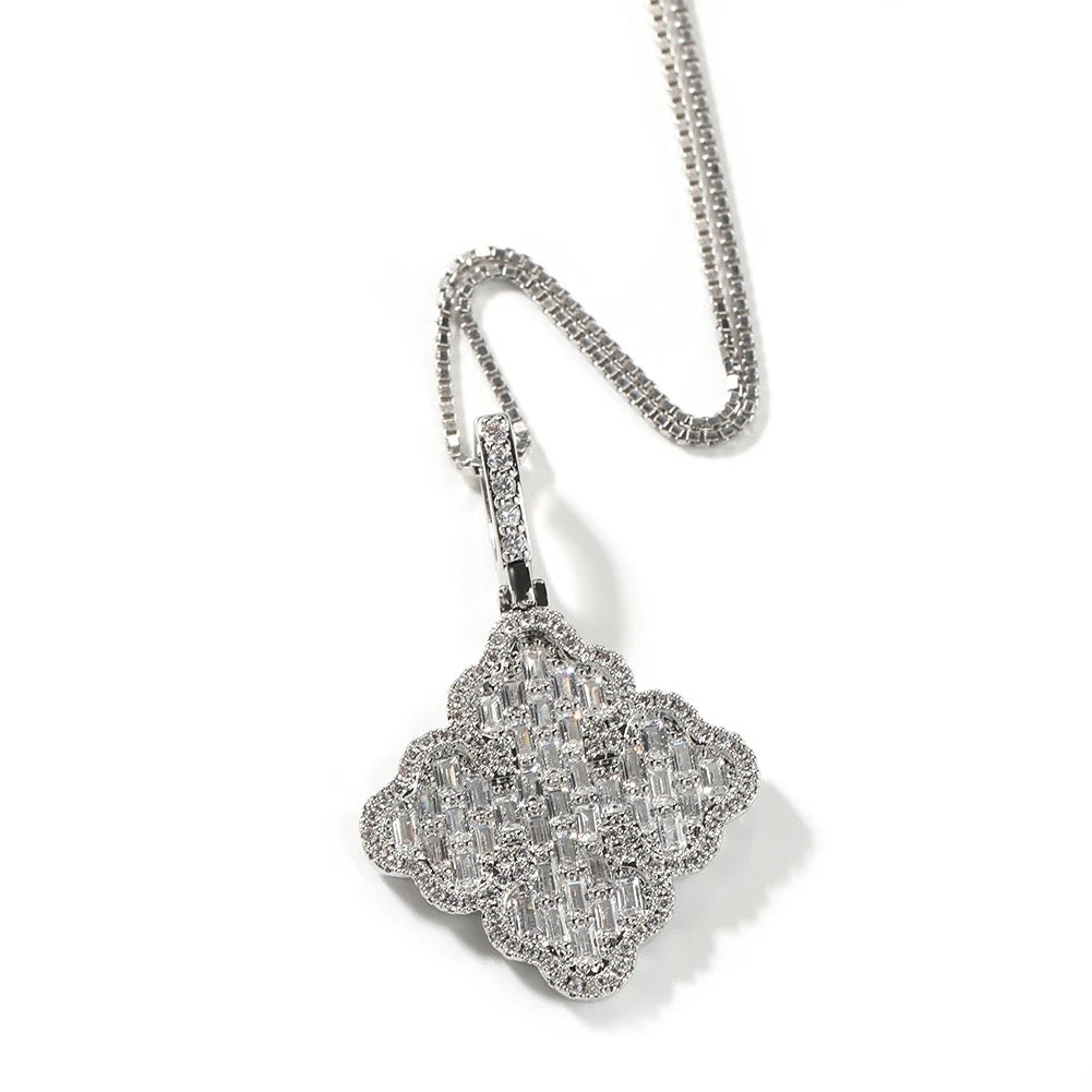 ICE ON HER CLOVER NECKLACE