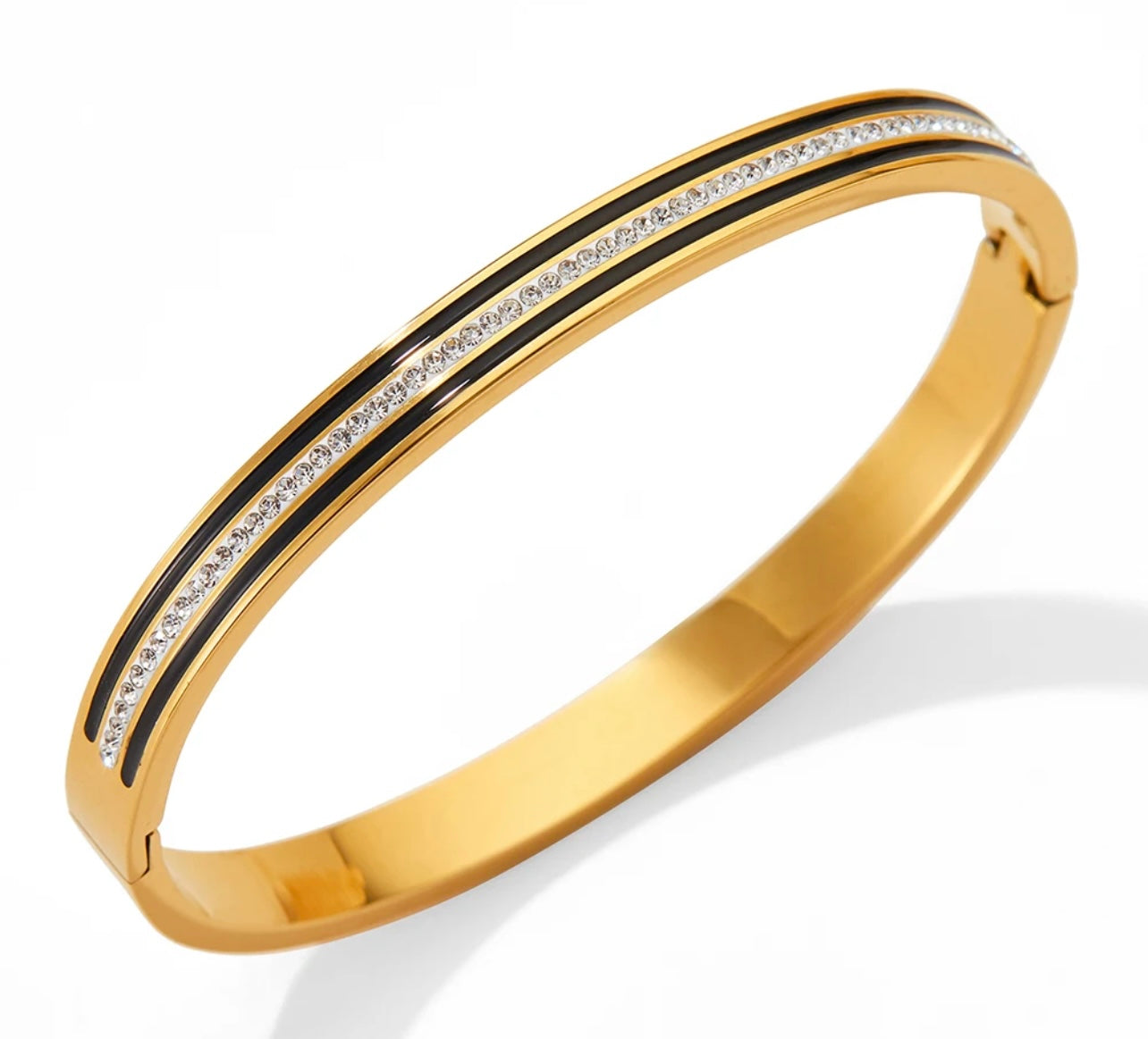 PAVED RHINESTONE CUFF BANGLE BRACELET