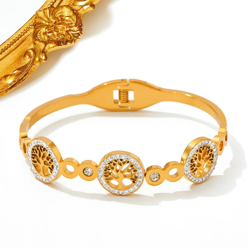 TREE OF LIFE STONES BANGLE