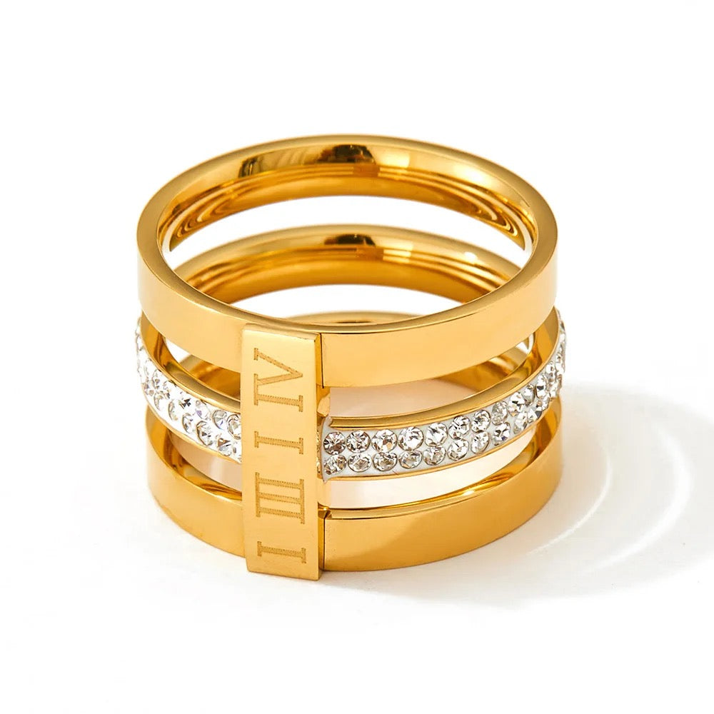 NUMERAL LAYERED RING