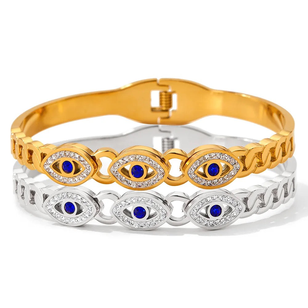 TURKISH EYE STONES BANGLE