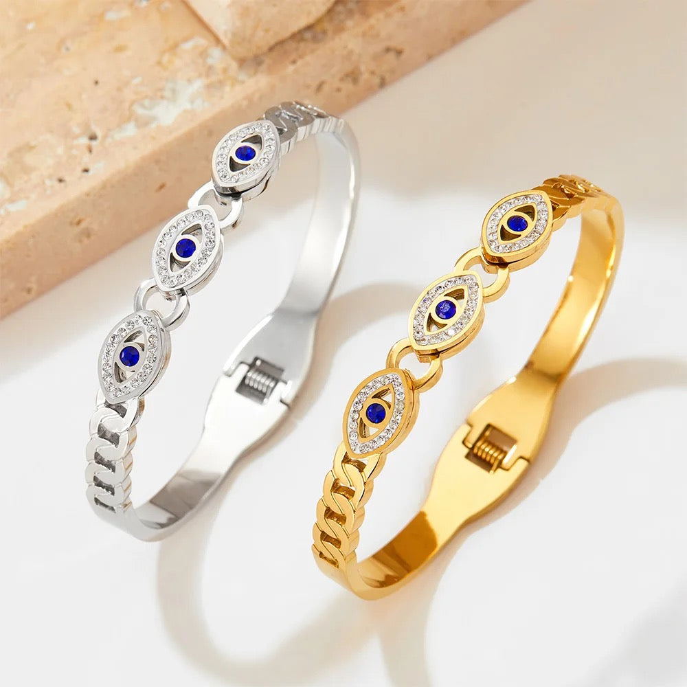 TURKISH EYE STONES BANGLE
