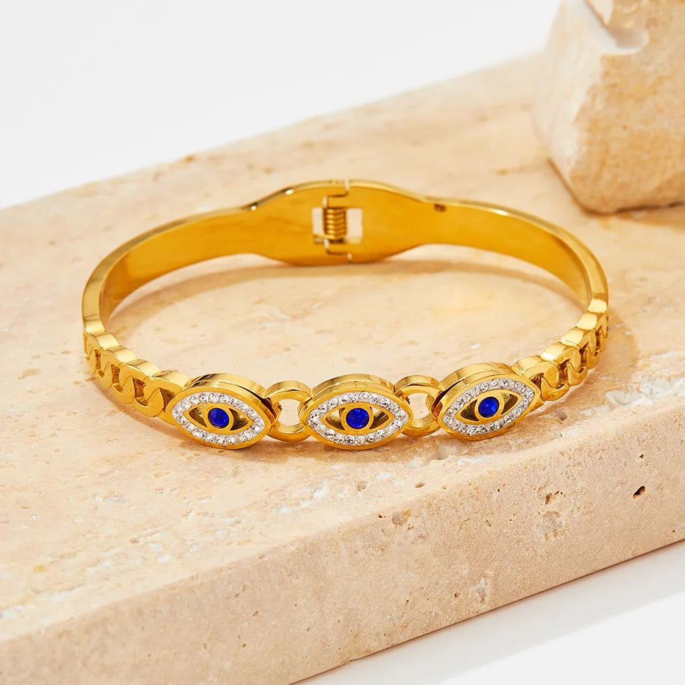 TURKISH EYE STONES BANGLE
