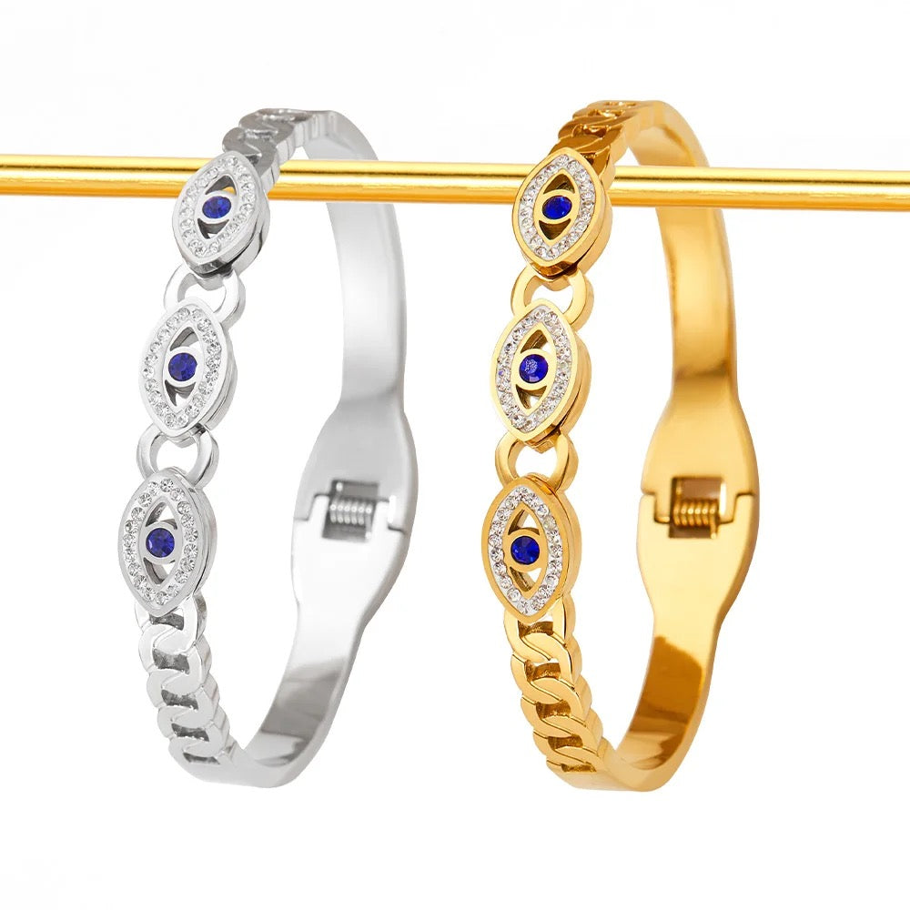 TURKISH EYE STONES BANGLE