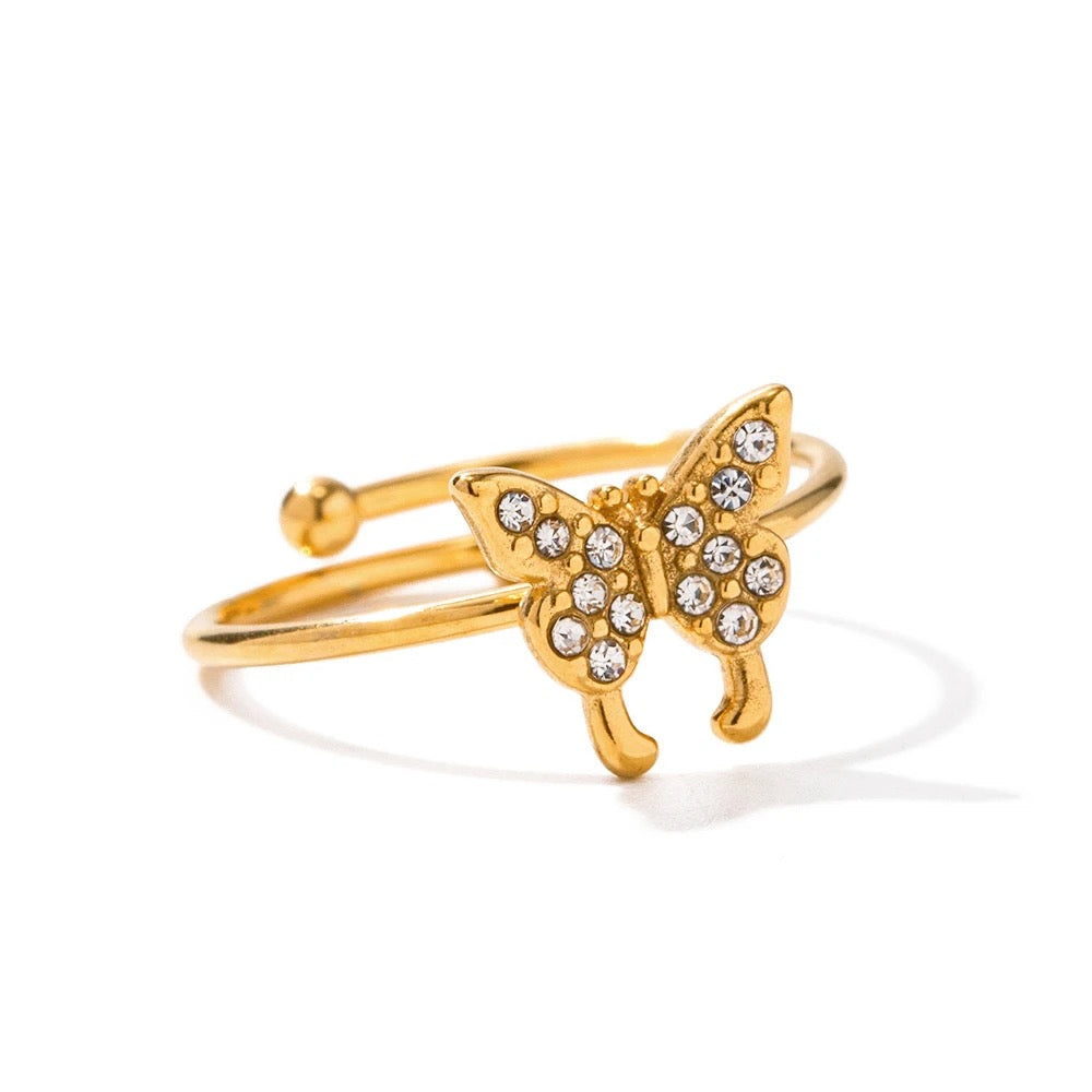 ADJUSTABLE BUTTERFLY RING