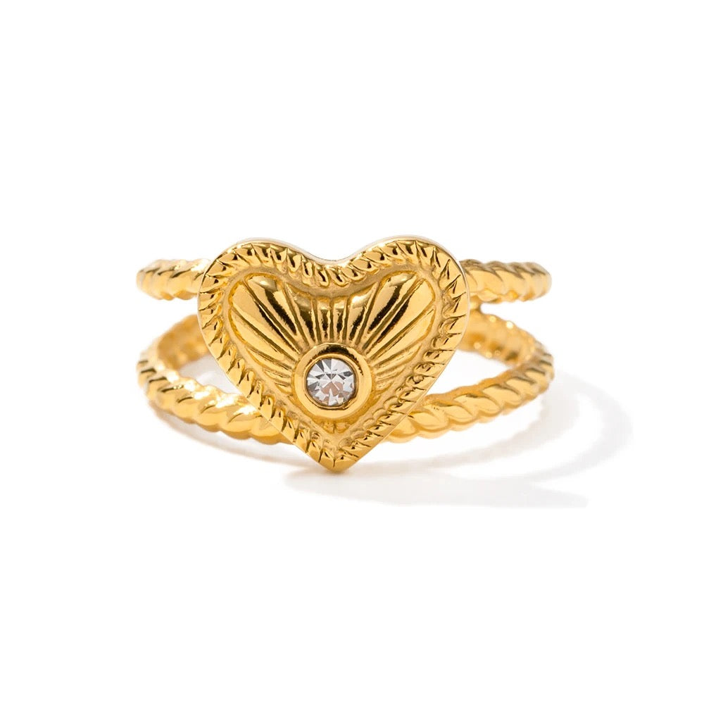 ADJUSTABLE HEART RING