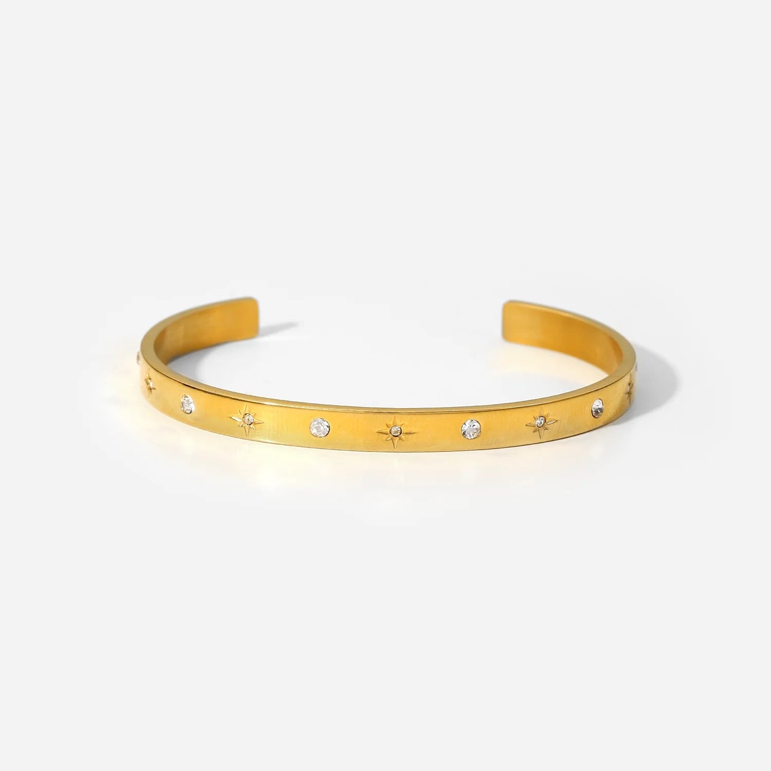 OCTANGONAL STAR STONES BANGLE