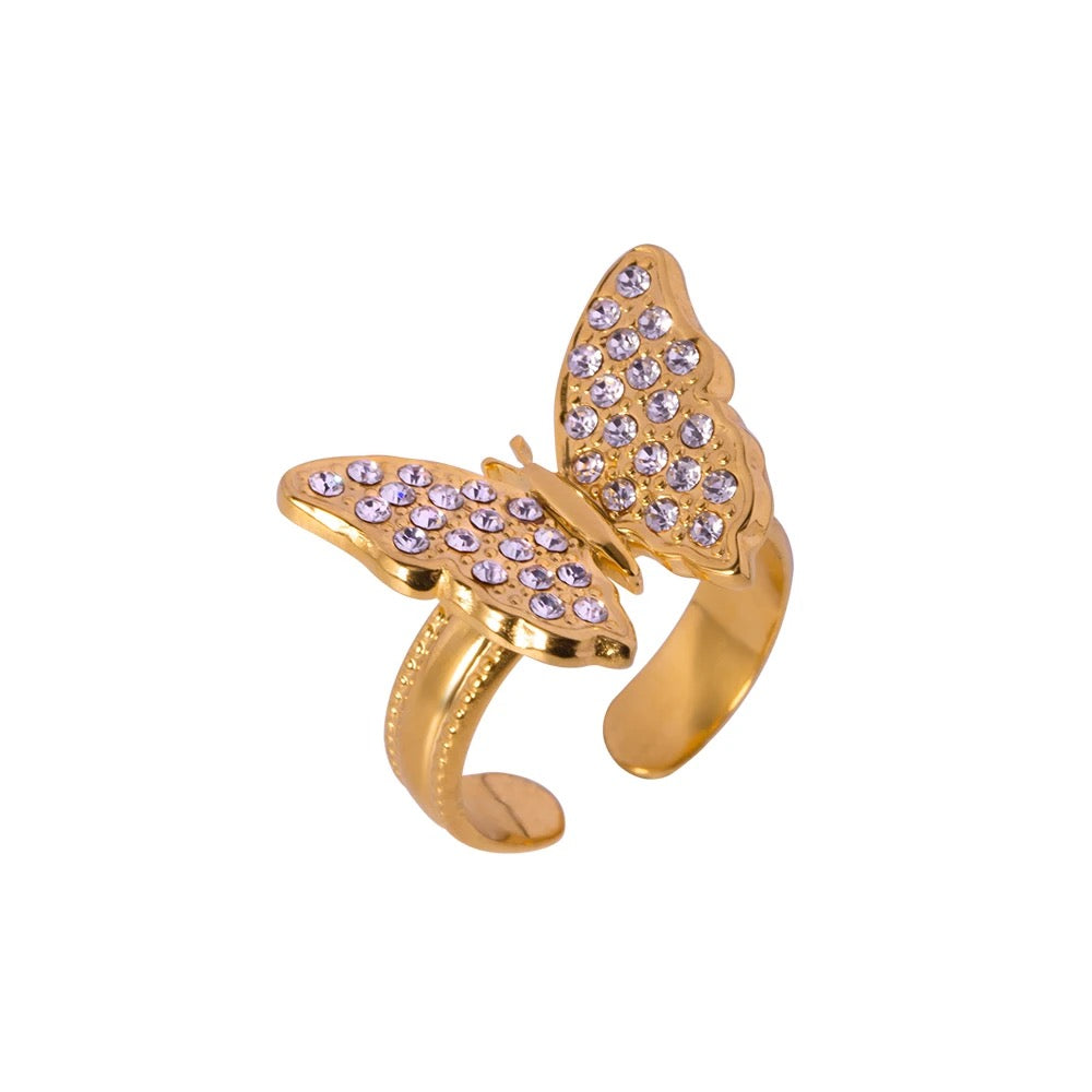ZIRCON BUTTERFLY RING