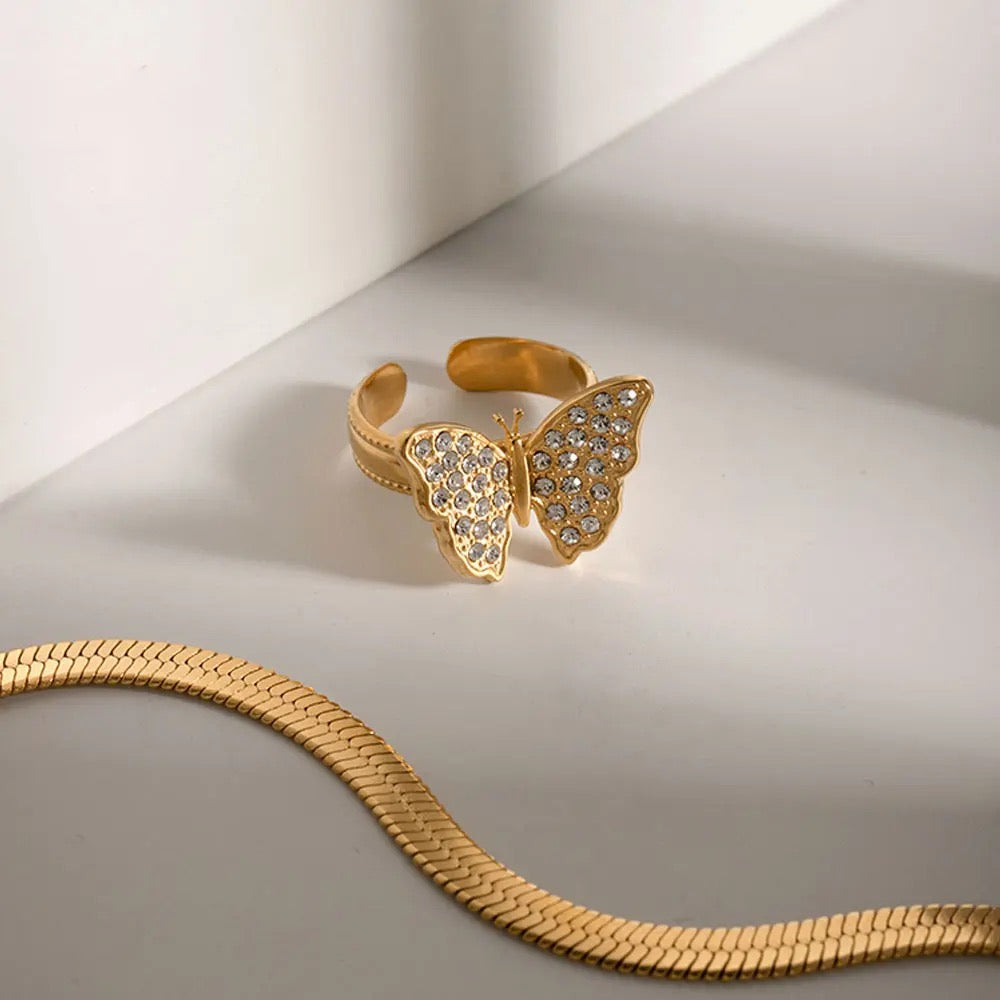 ZIRCON BUTTERFLY RING