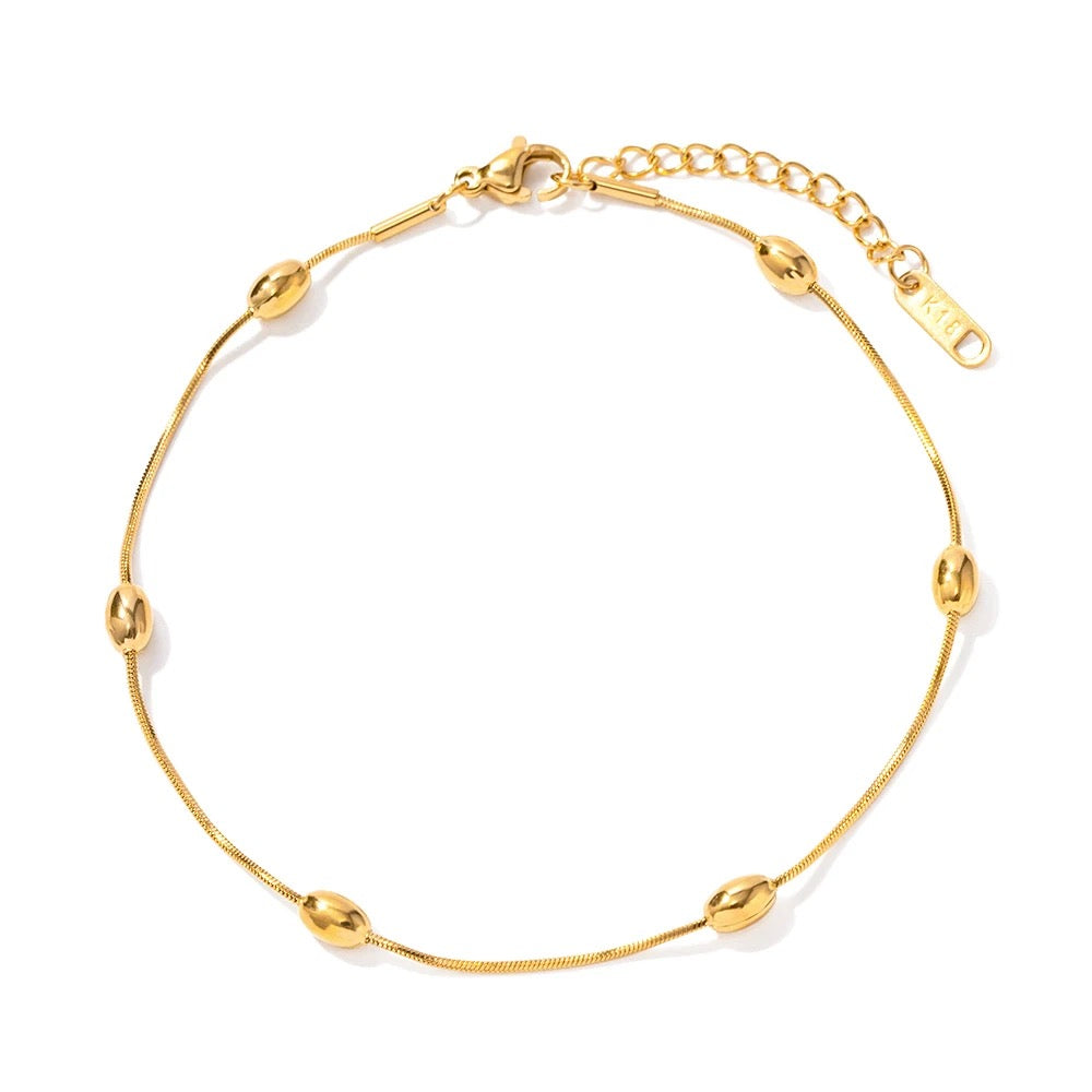 OVAL BEADS ANKLET