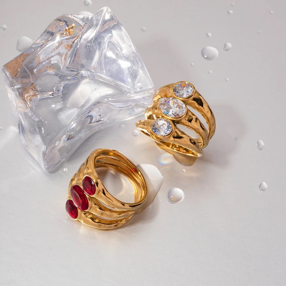 THREE LAYERED RING