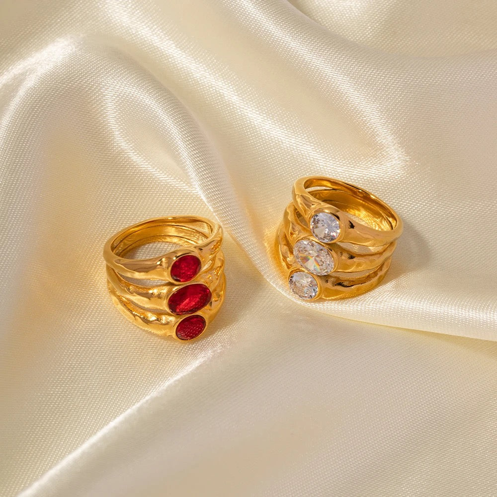 THREE LAYERED RING