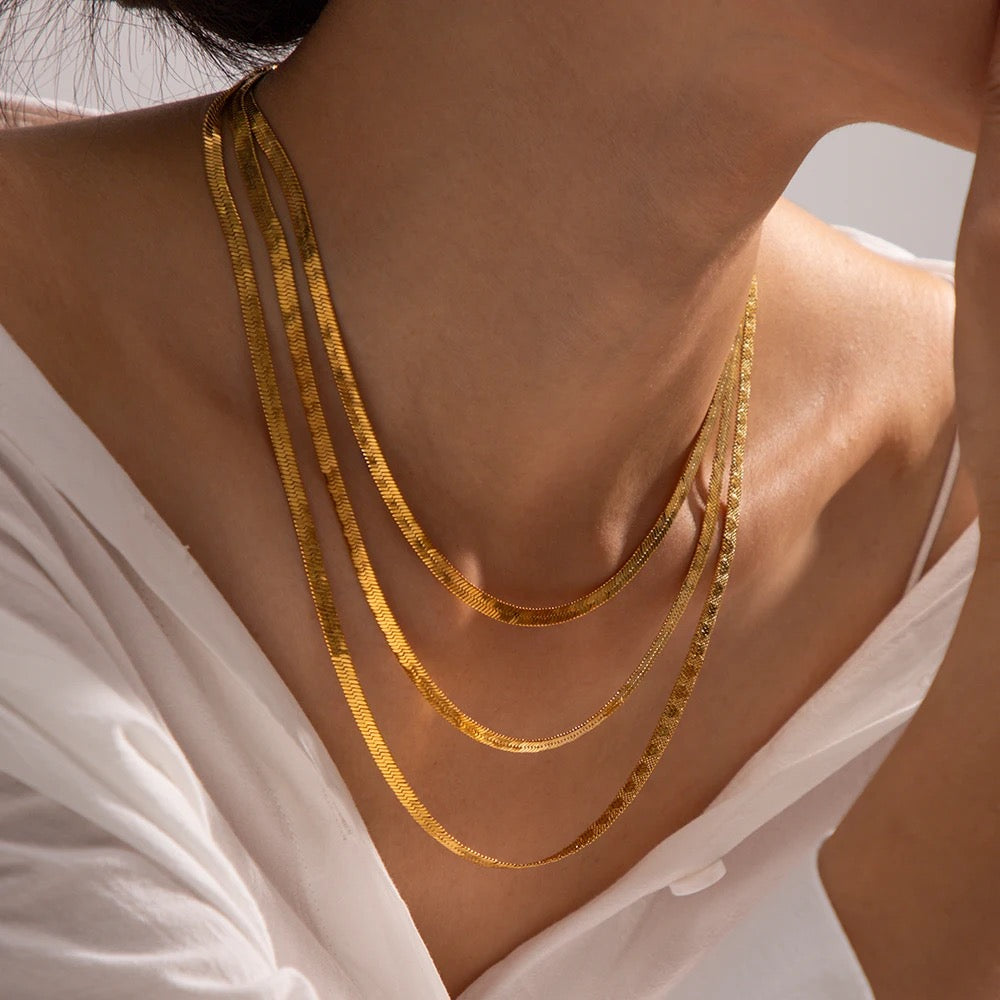 3MM HEART EMBOSSED FLAT CHAIN