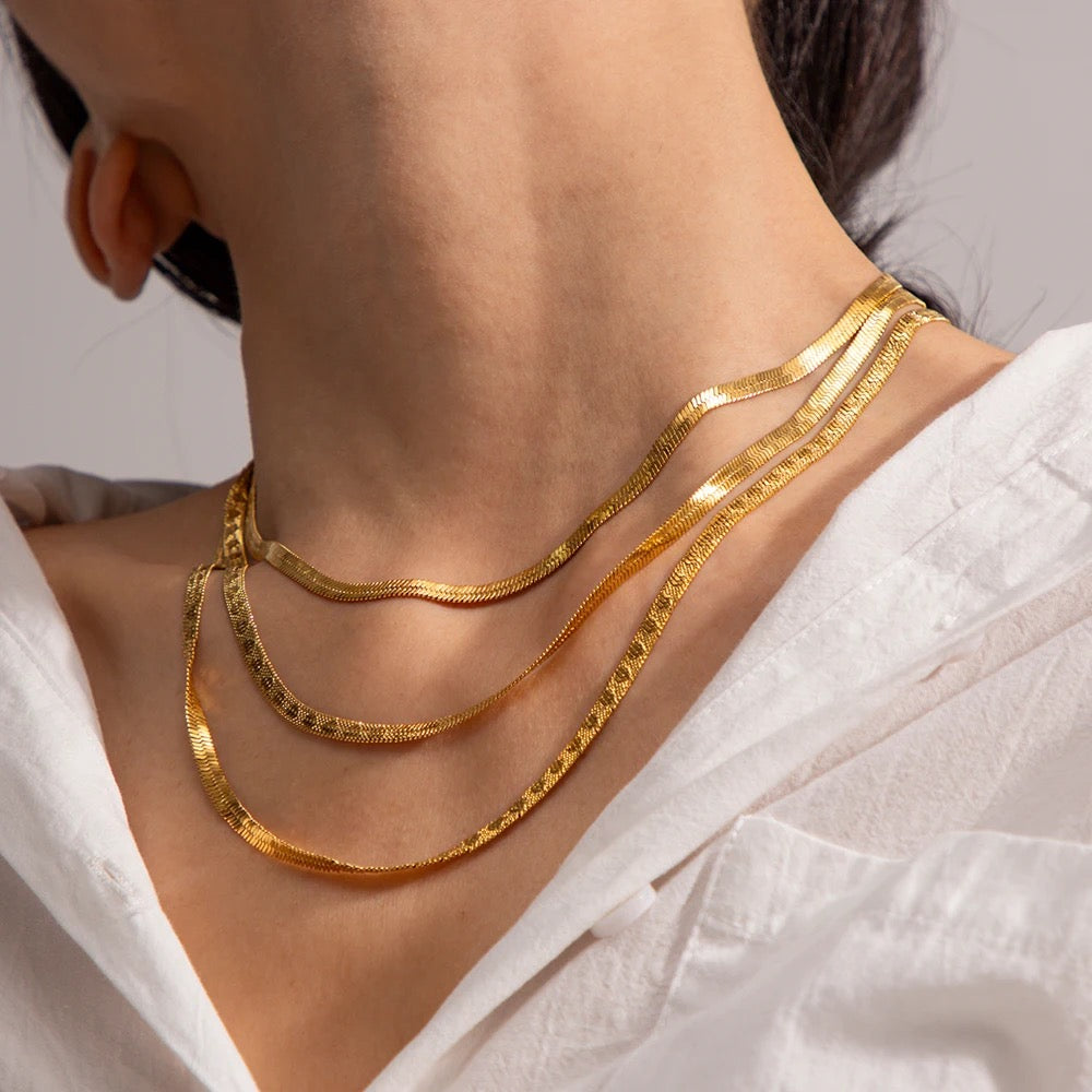 3MM HEART EMBOSSED FLAT CHAIN