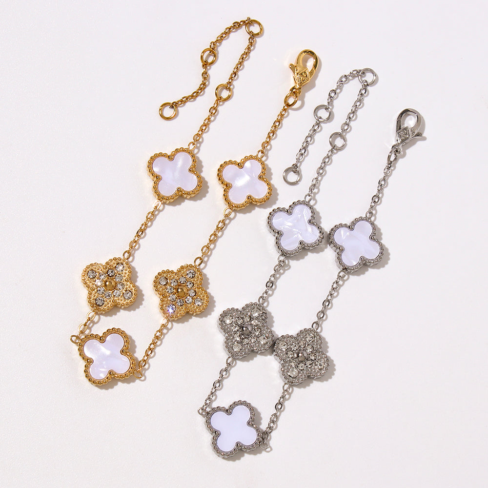 18K CLOVER DIAMOND FILLED BRACELET