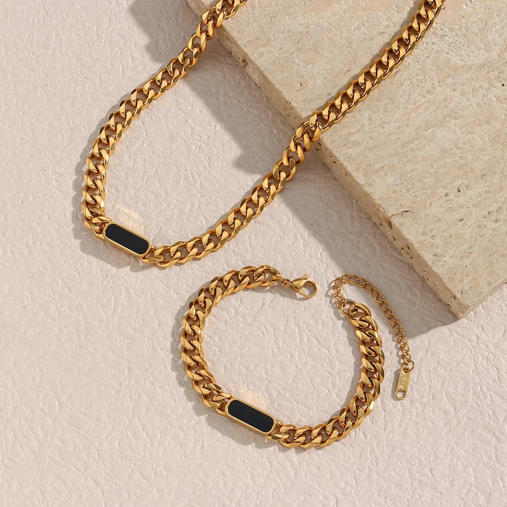 18K CHOKER SET