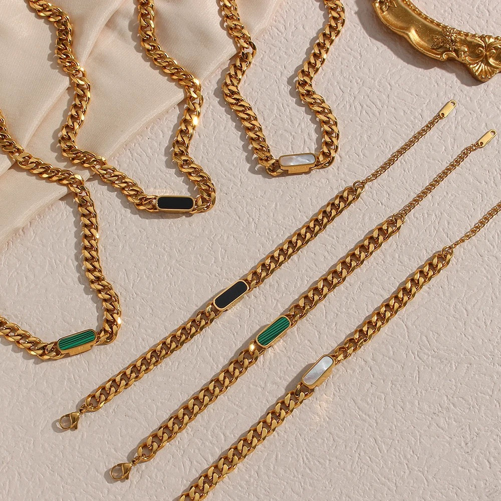 18K CHOKER SET