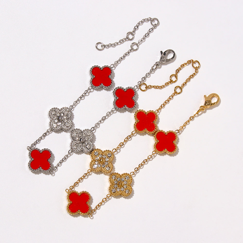 18K CLOVER DIAMOND FILLED BRACELET