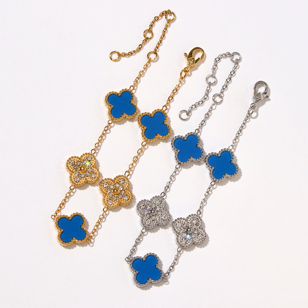 18K CLOVER DIAMOND FILLED BRACELET