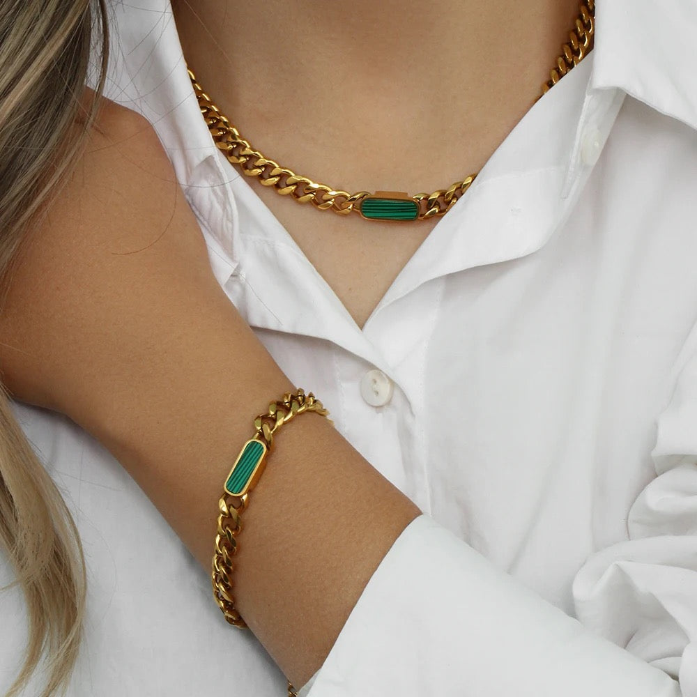 18K CHOKER SET