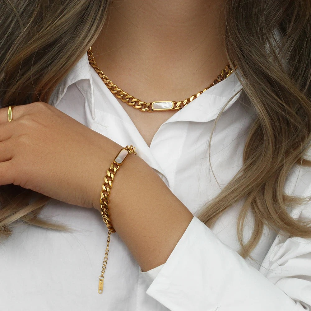 18K CHOKER SET