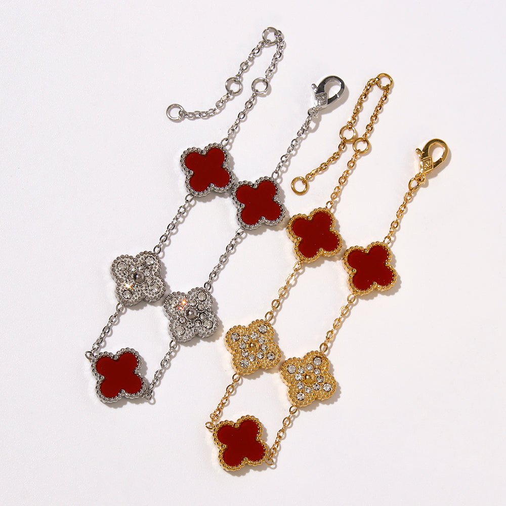 18K CLOVER DIAMOND FILLED BRACELET