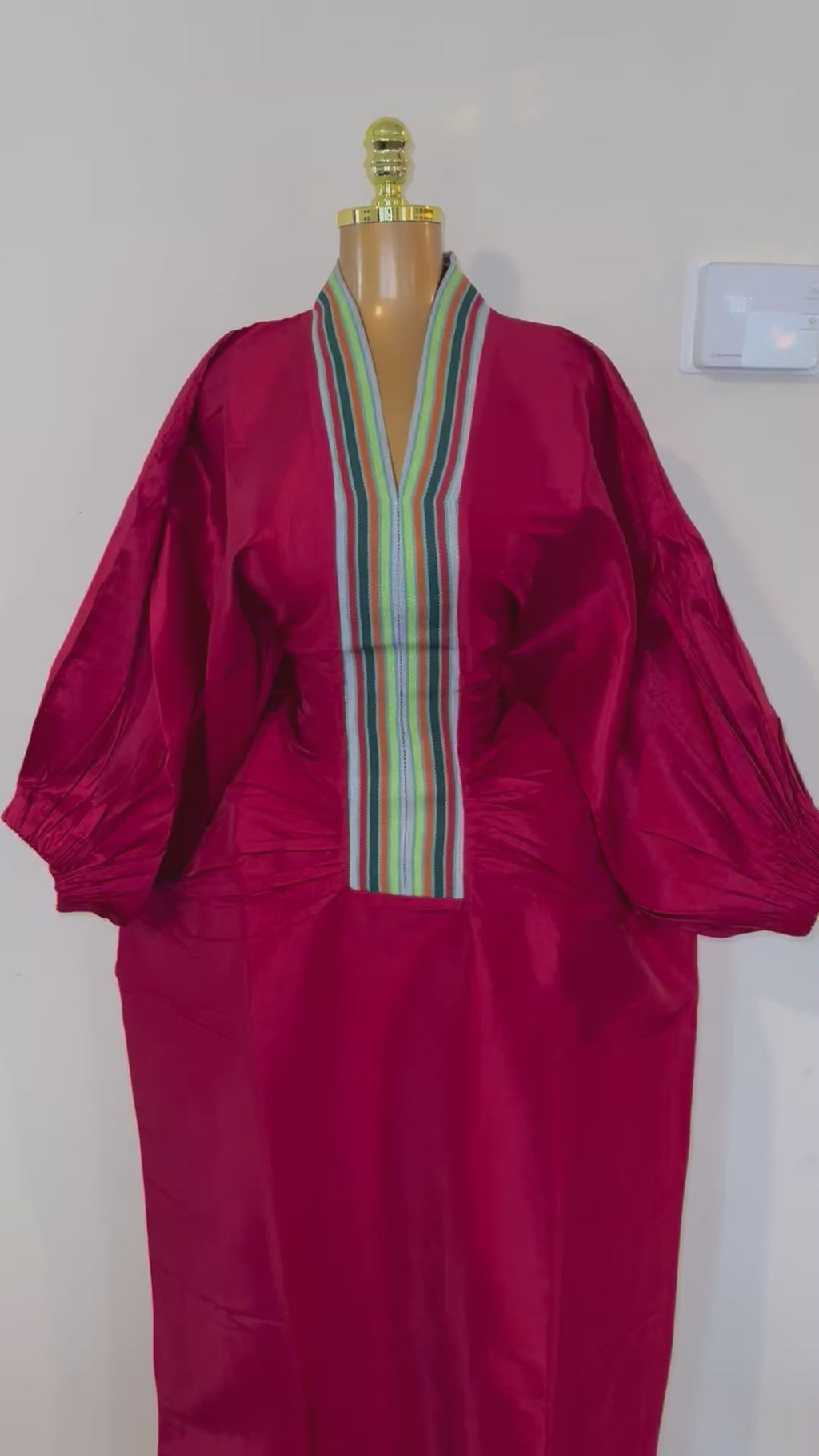 Luxury Taffeta & ASOKE Boubou Dress | African Kaftan with Head Wrap