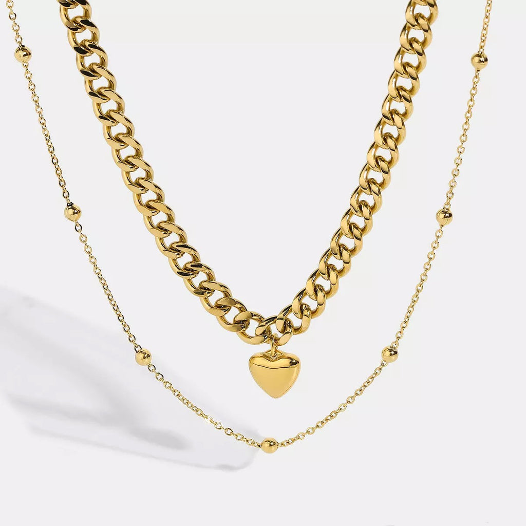 DOUBLE LAYER 14K CUBAN NECKLACE
