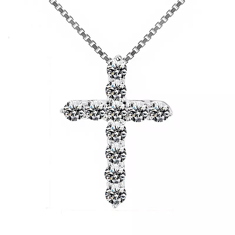 Mini Diamond Cross Necklace