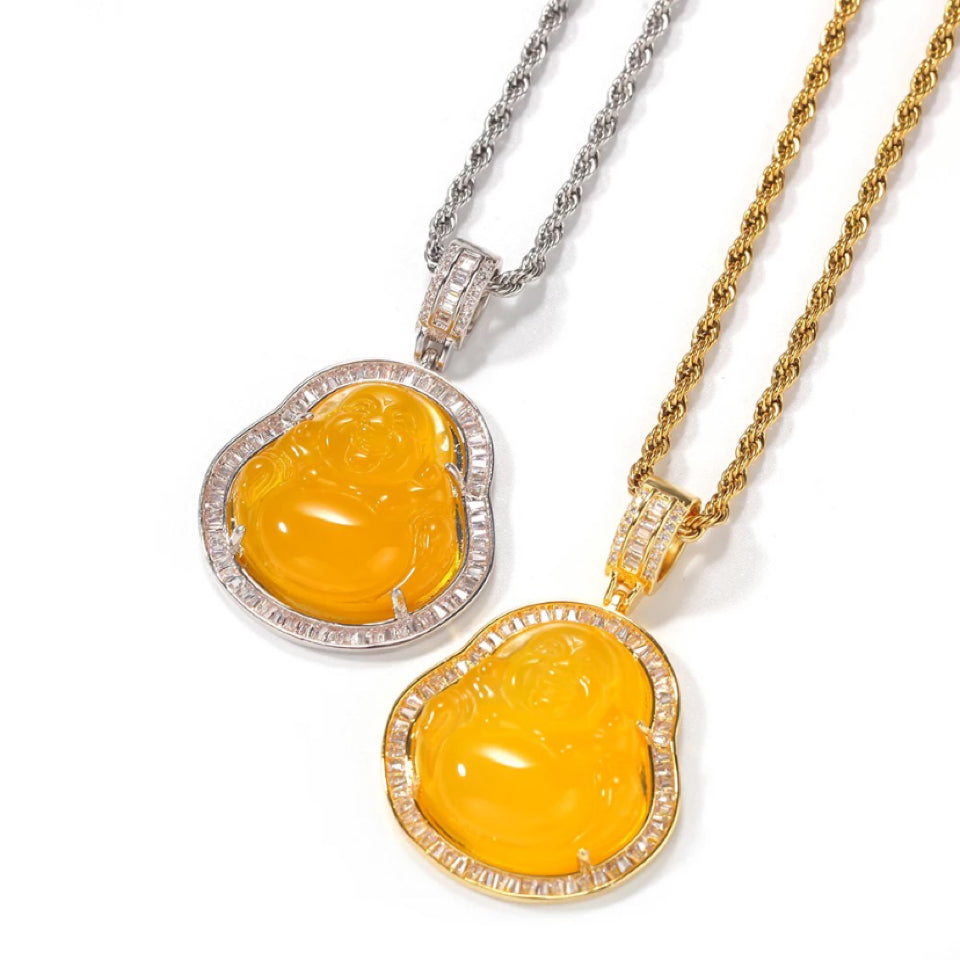 CZ Buddha Pendant Necklace