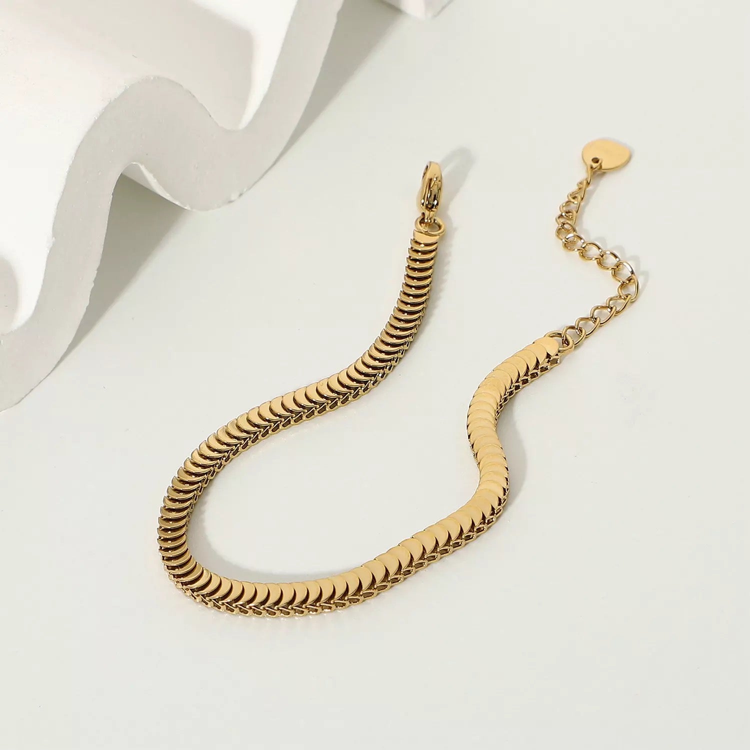 CUBAN LINK HERRINGBONE BRACELET