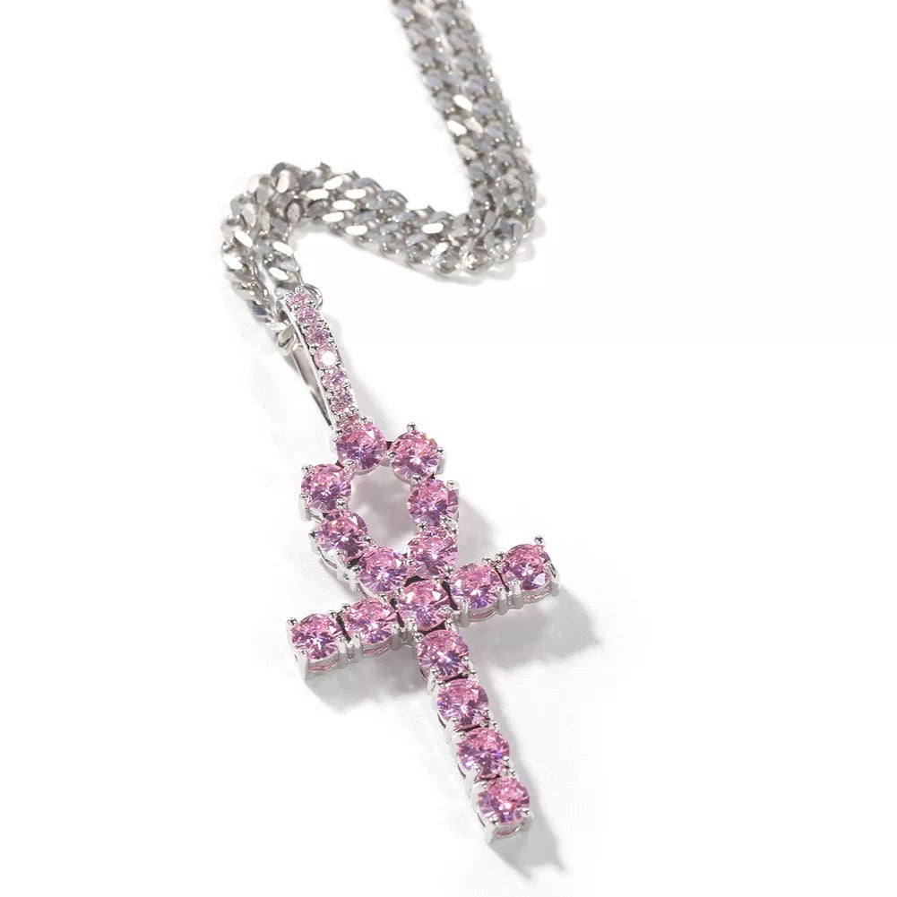 Diamond Ankh Pendant Necklace