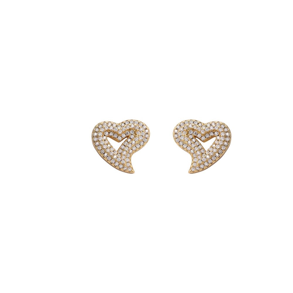 LIVIA ICY HEART STUD EARRING