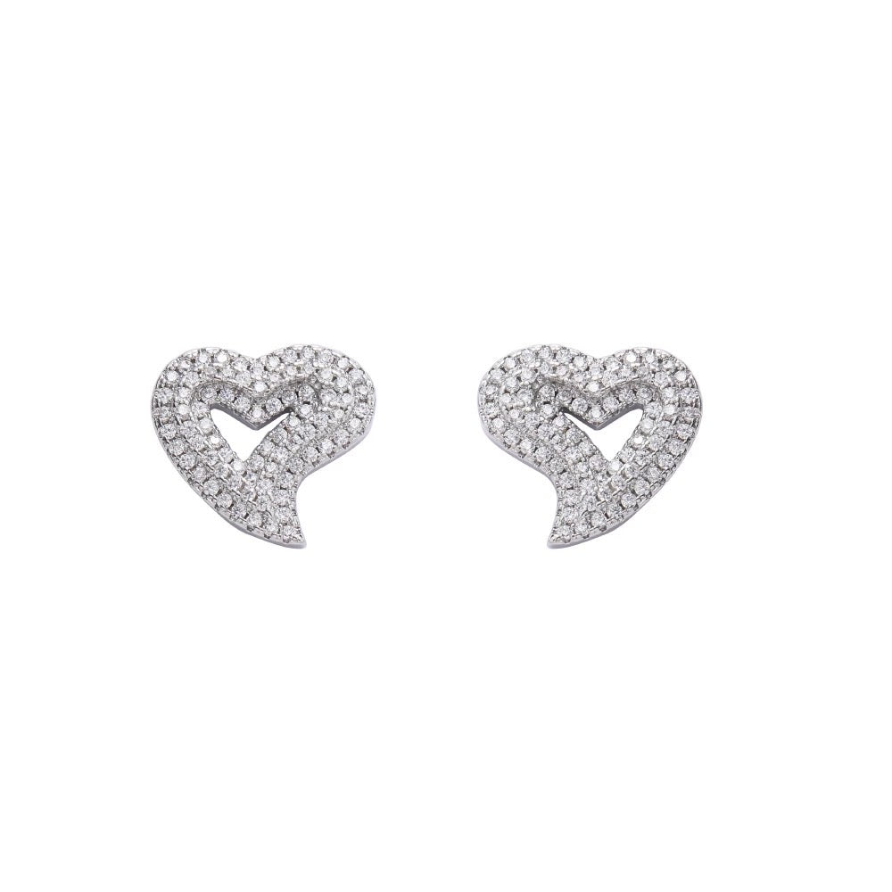 LIVIA ICY HEART STUD EARRING