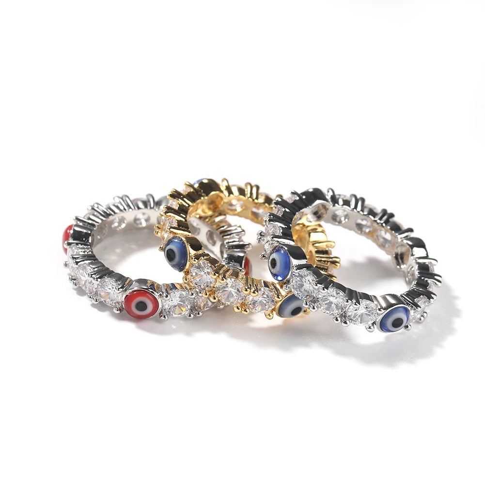 EVIL EYE ICY RING
