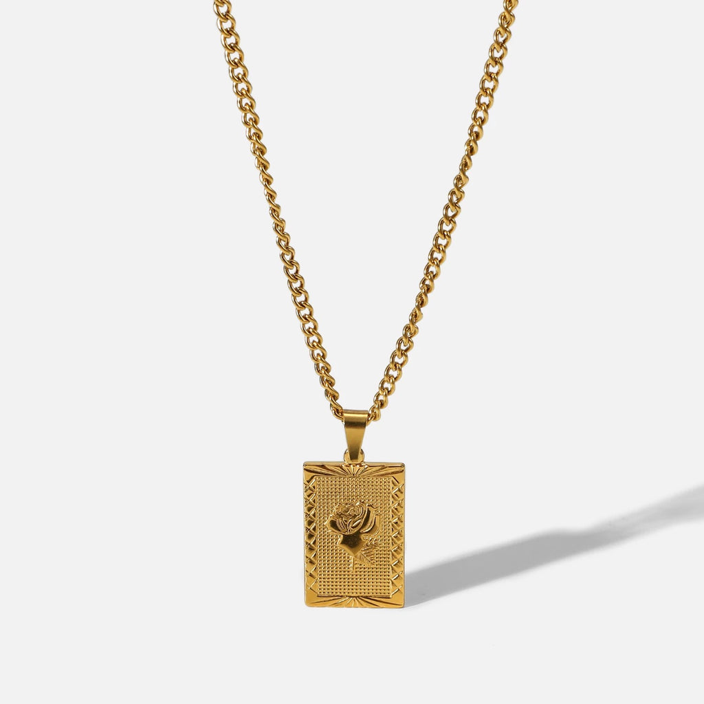 ROSE MEDALLION NECKLACE
