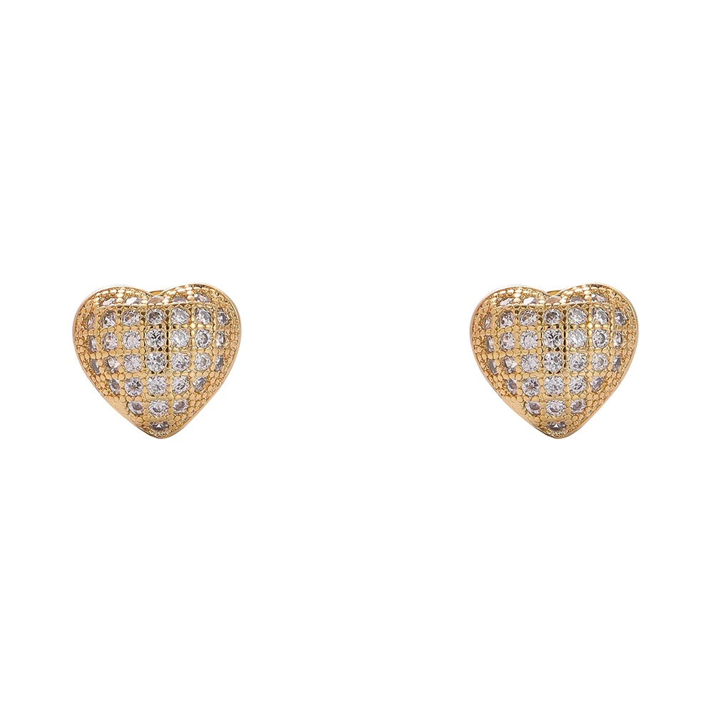 IVY ICY HEART STUD EARRINGS