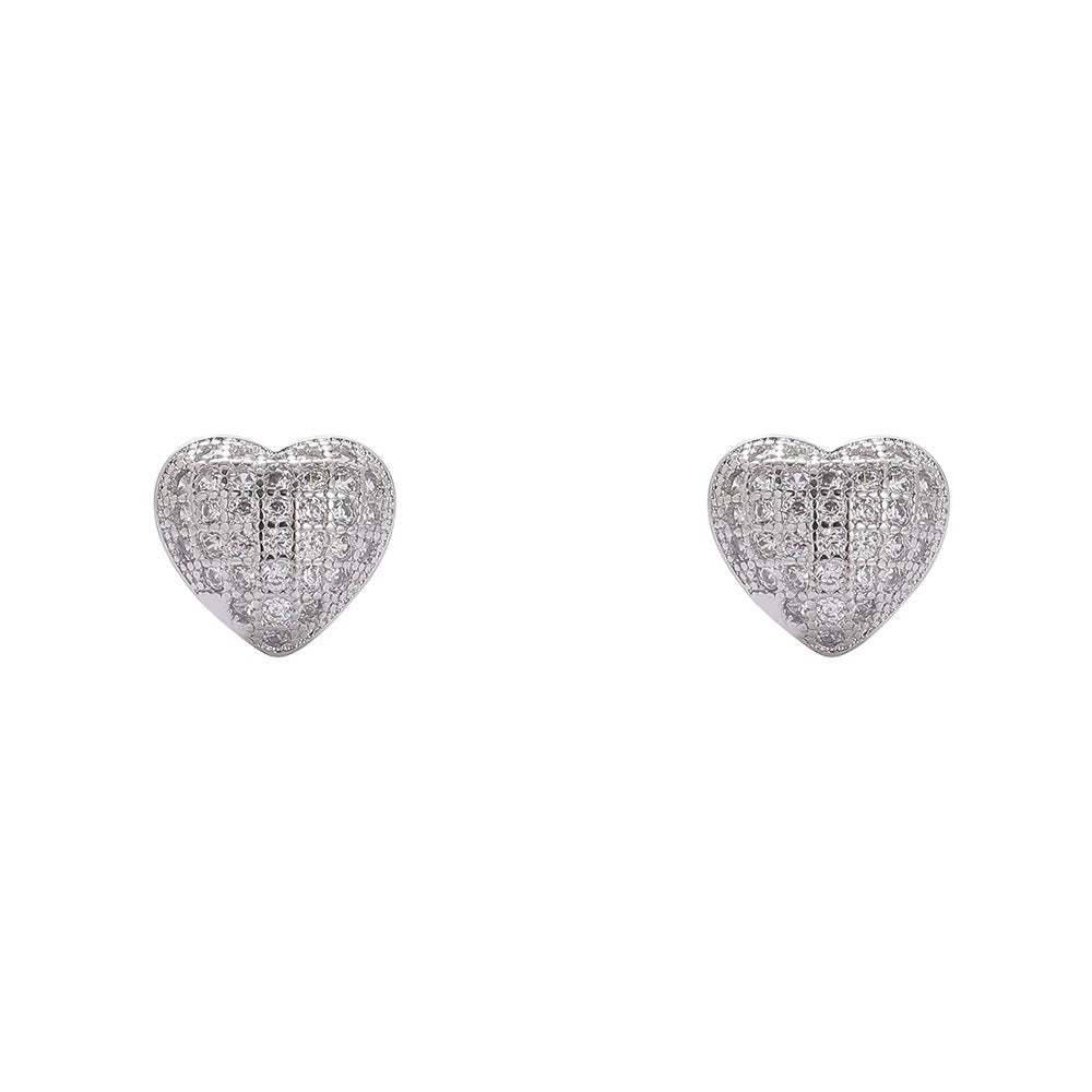 IVY ICY HEART STUD EARRINGS