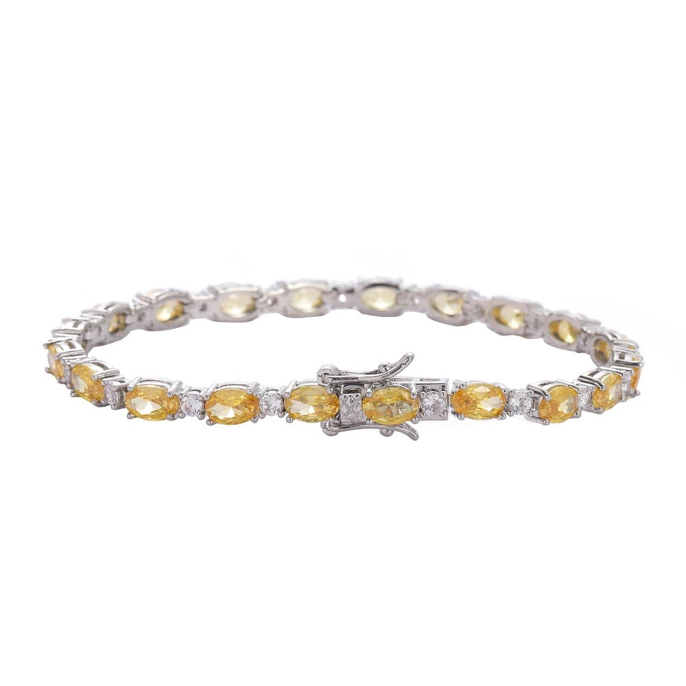 ICY OVAL CUT TENNIS BRACELET