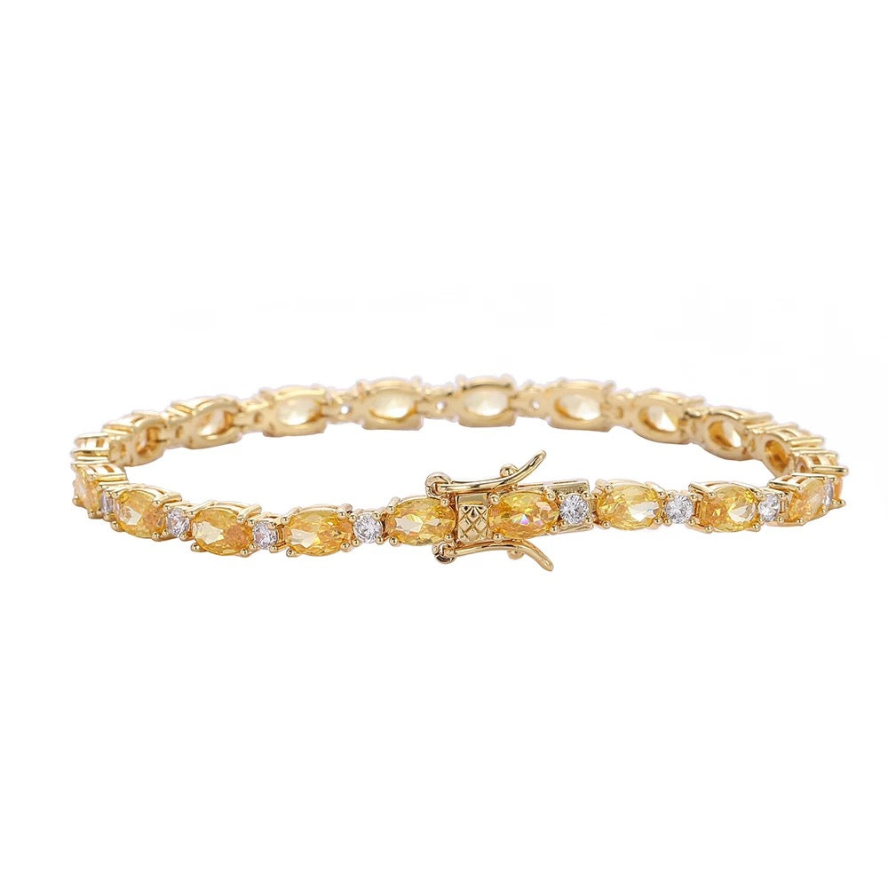 ICY OVAL CUT TENNIS BRACELET