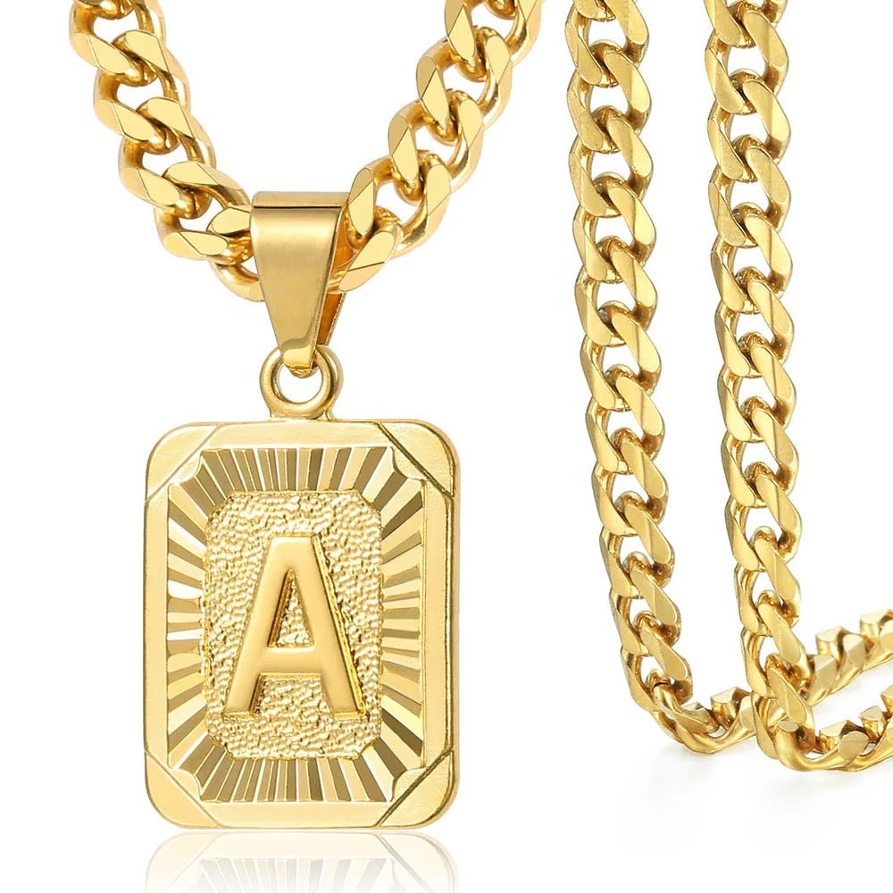 18K INITIAL PENDANT NECKLACE